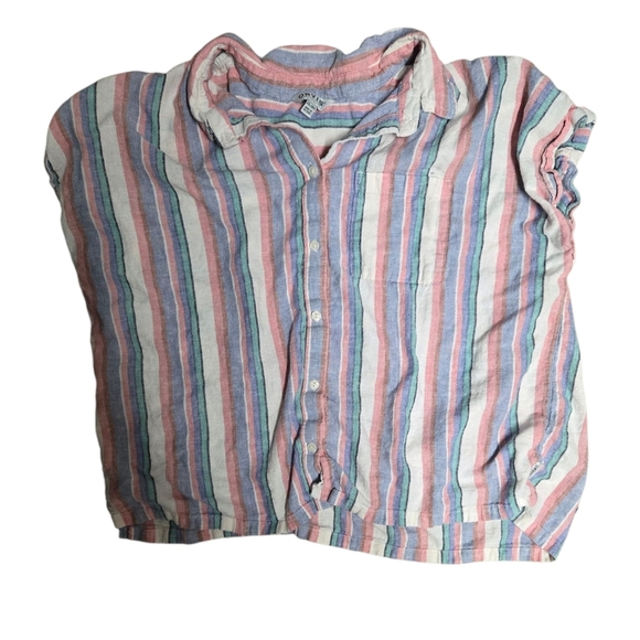 Orvis Multicolor Striped Linen Women's Shirt XXL - Picture 1 of 4